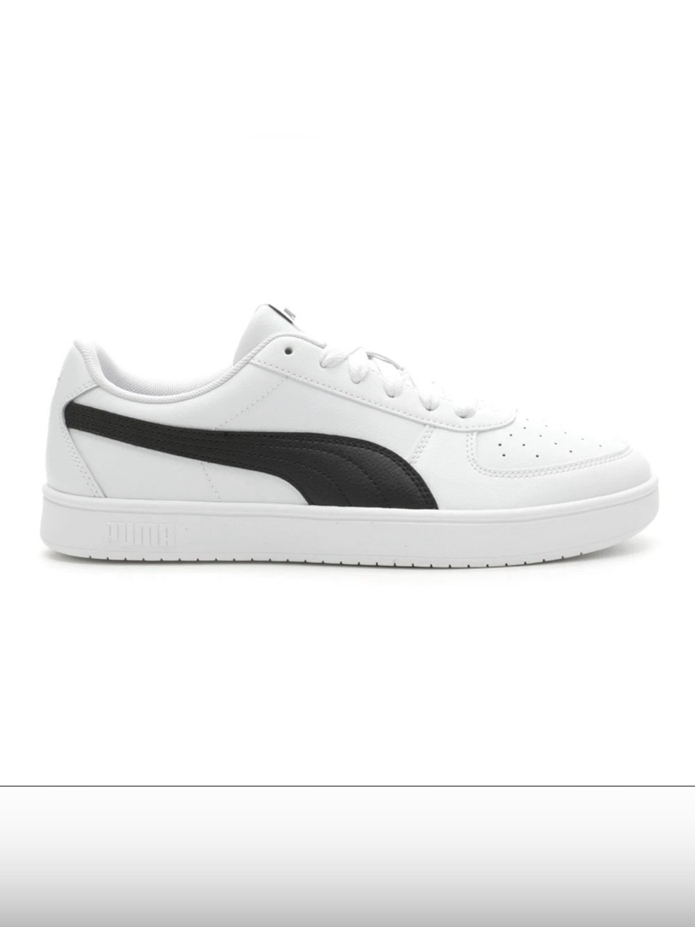 PUMA Court Rc Lace Up Mens White Black Sneakers Casual Shoes Size 12 M US